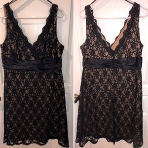 Silk & lace cocktail dress